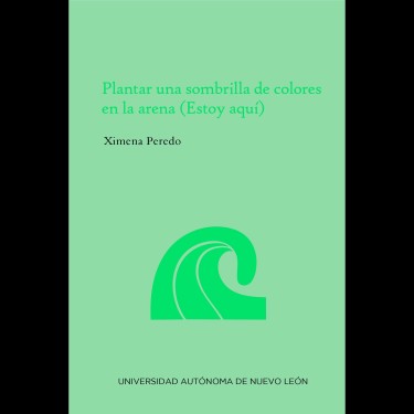 Plantar una sombrilla de colores en la arena (Estoy aquí)