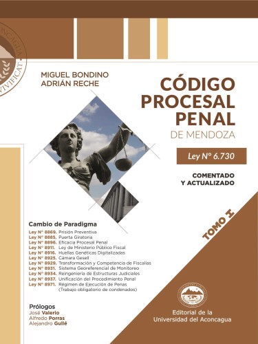 Código Procesal Penal de Mendoza. Ley N° 6730
