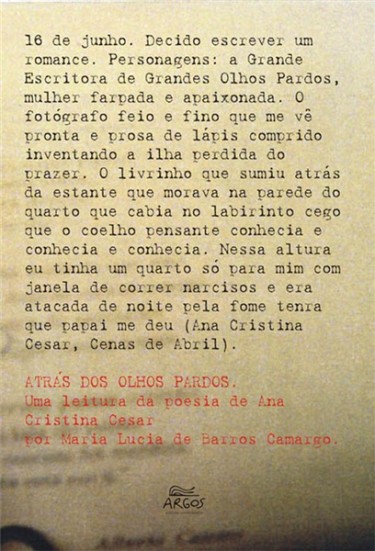 Atrás dos olhos pardos