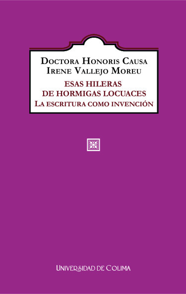 Doctora Honoris Causa Irene Vallejo Moreu