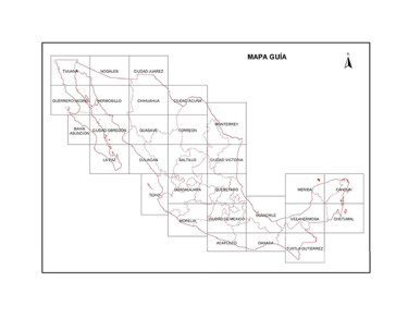 Mapa de Paisajes físico-geográficos de México