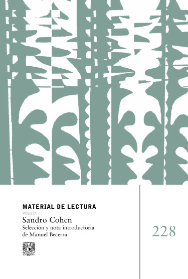 Sandro Cohen. Material de lectura núm. 228. Poesía. Nueva época