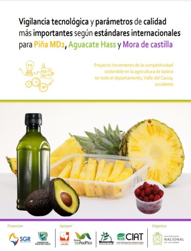 Vigilancia tecnológica y parámetros de calidad más importantes según estándares internacionales para piña MD2, mora de Castilla y aguacate Hass
