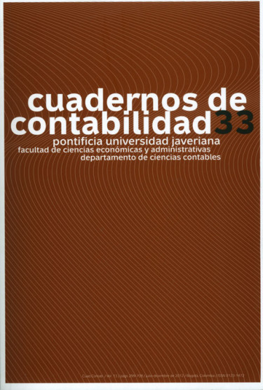 Cuadernos de contabilidad. No. 33. Vol. 13